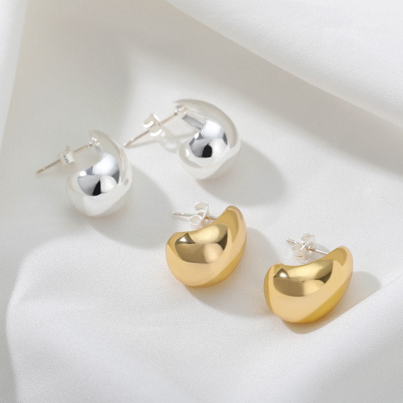 Boho Chic Hook, 18K Gold Everyday Earrings, Dainty Minimalist Jewelry, Delicate Handmade  for Women, Gift for Her