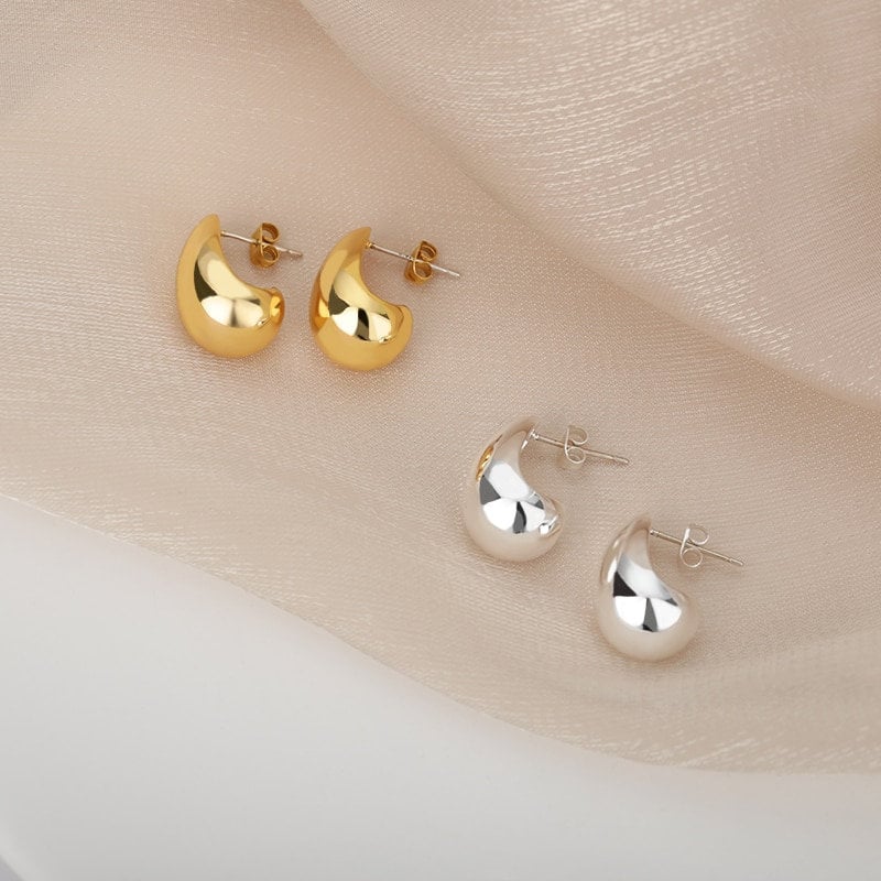 Boho Chic Hook, 18K Gold Everyday Earrings, Dainty Minimalist Jewelry, Delicate Handmade  for Women, Gift for Her