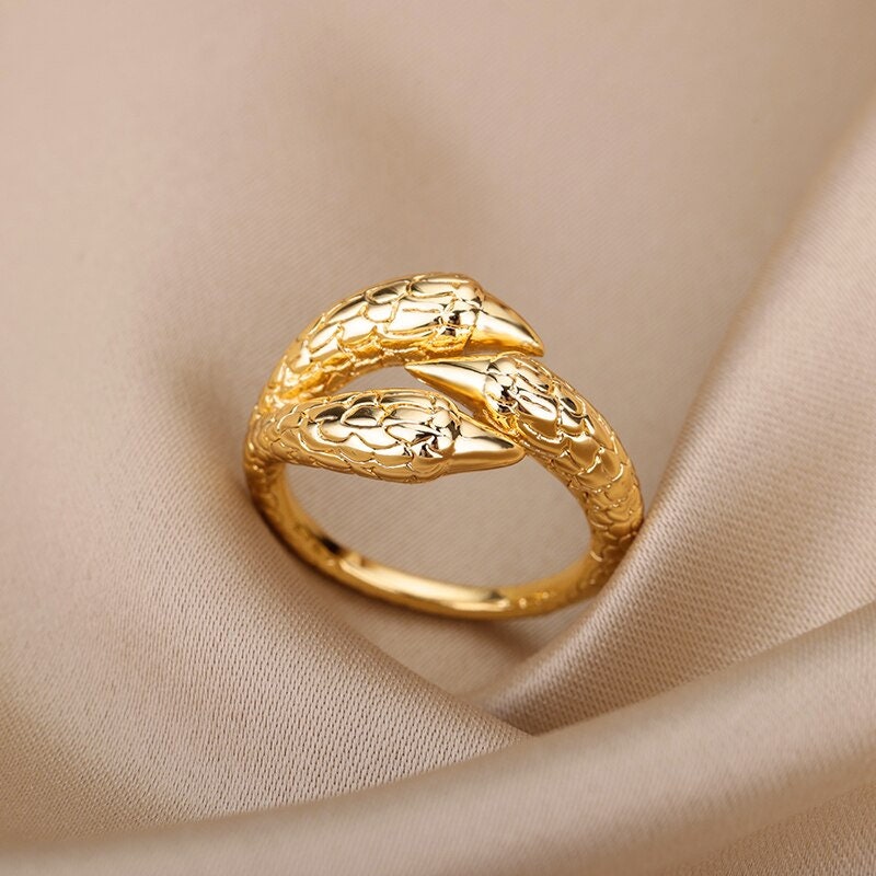 18K Gold Dragon Claw Ring, Gothic Dragon Claw Ring, Punk Dragon Claw Ring, Gothic Fashion Ring for Women, Gift for Her
