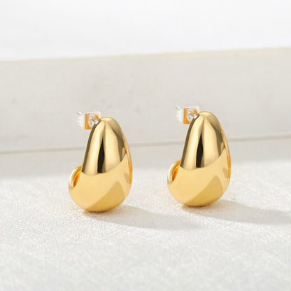 Boho Chic Hook, 18K Gold Everyday Earrings, Dainty Minimalist Jewelry, Delicate Handmade  for Women, Gift for Her