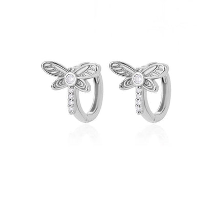 Dragonfly Cubic Zirconia Earrings, Dragonfly Crystal Stud Earrings, 18K Gold Earrings, Dainty Minimalist, Delicate for Women, Gift for Her
