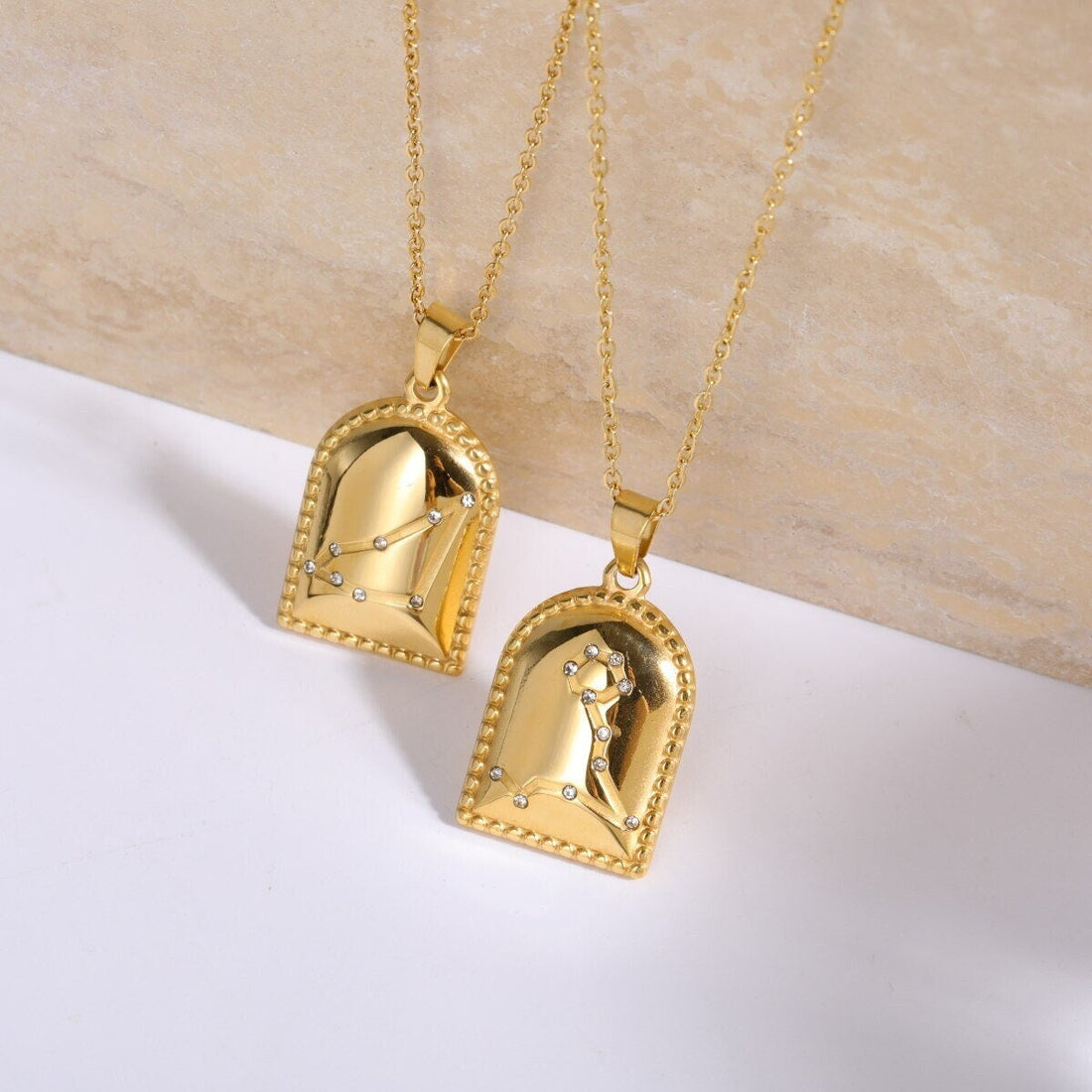 Constellation Necklace, Gold Horoscope Pendant, 18K Gold Necklace, Dainty Minimalist Jewelry, Boho Delicate Handmade for Women, Gift for Her