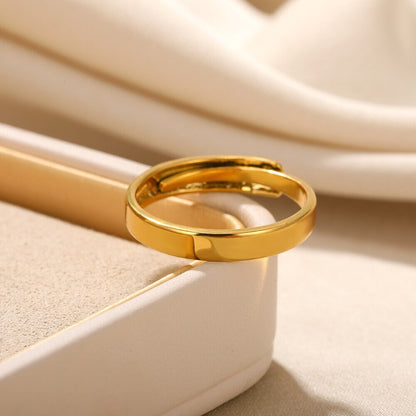 Boho 18K Gold Ring, Minimalist Gold Knuckle Ring, Punk Minimalistic Adjustable Ring, Simple Ring for Women, Gift for Her