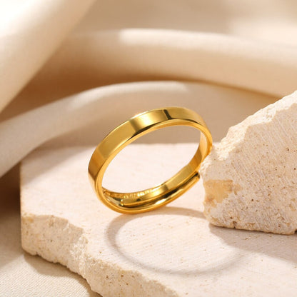Boho 18K Gold Ring, Minimalist Gold Knuckle Ring, Punk Minimalistic Adjustable Ring, Simple Ring for Women, Gift for Her